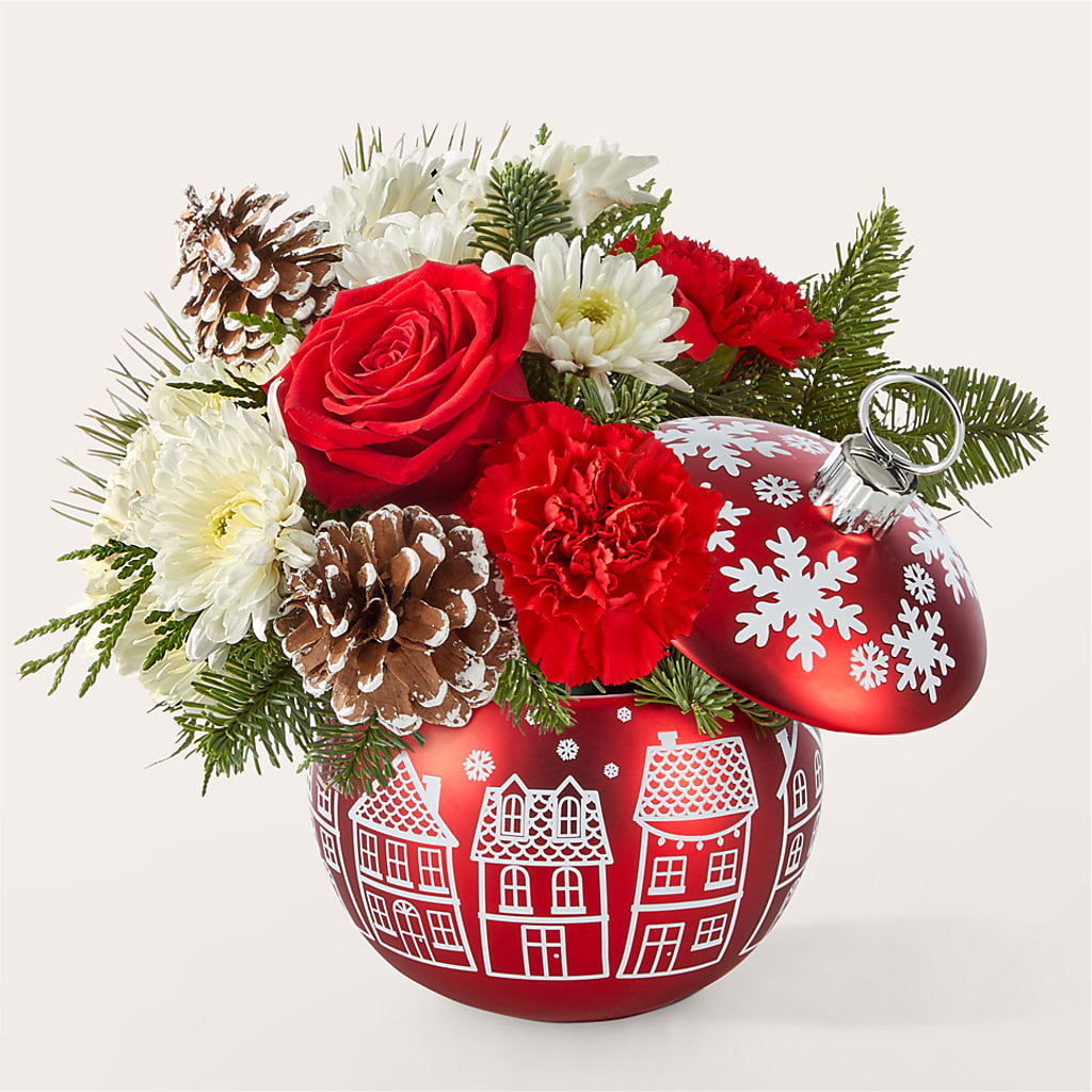 Christmas Village Ornament – Loveland Colorado Flowers, Loveland CO
