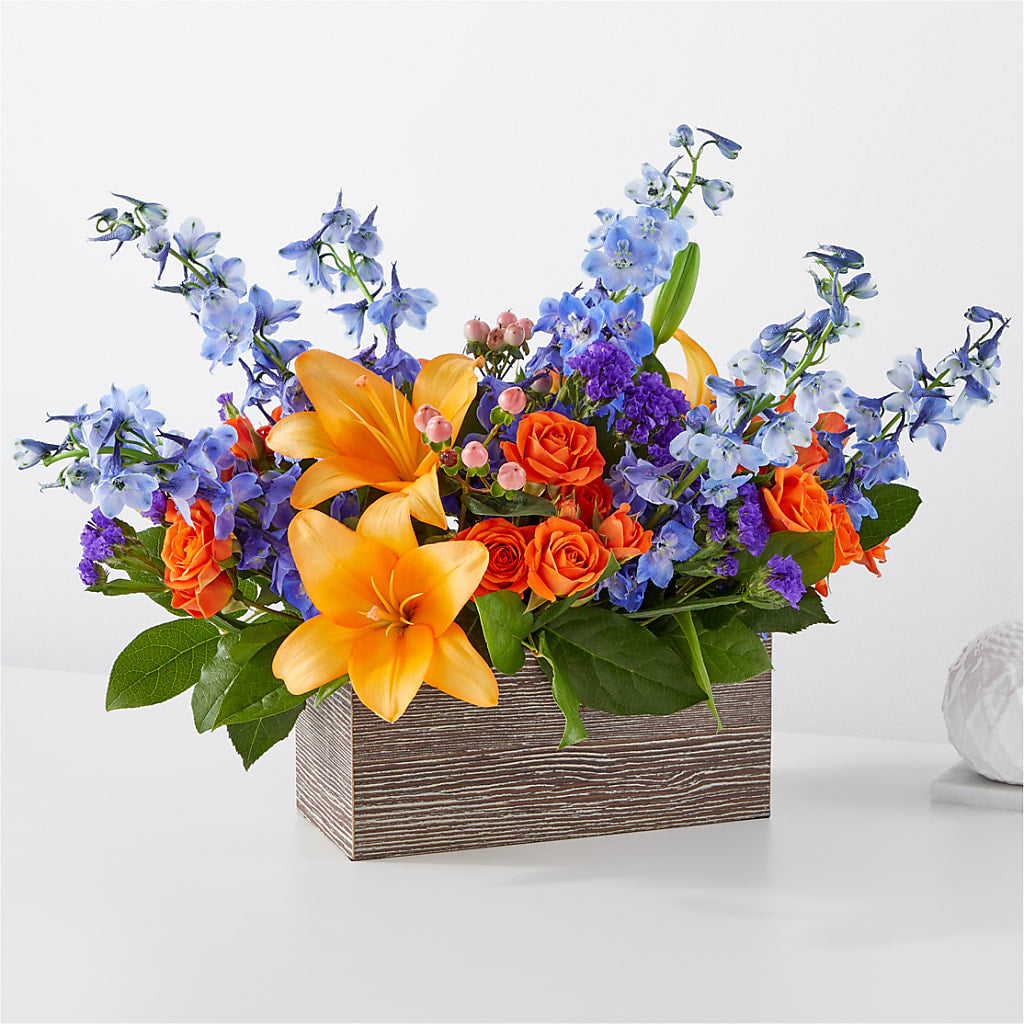 Radiant Citrus Box Bouquet – Loveland Colorado Flowers, Loveland CO