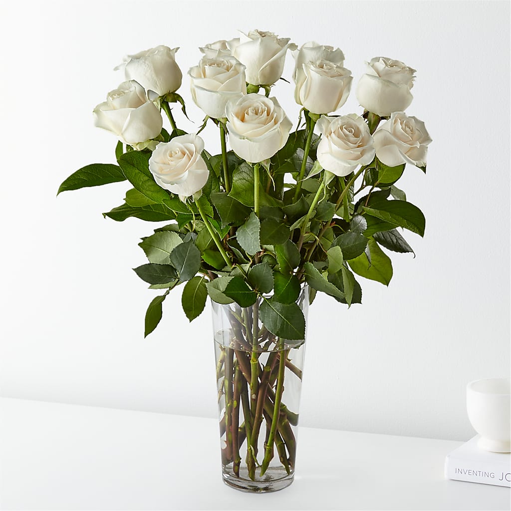 Long Stem White Rose Bouquet – Loveland Colorado Flowers, Loveland CO