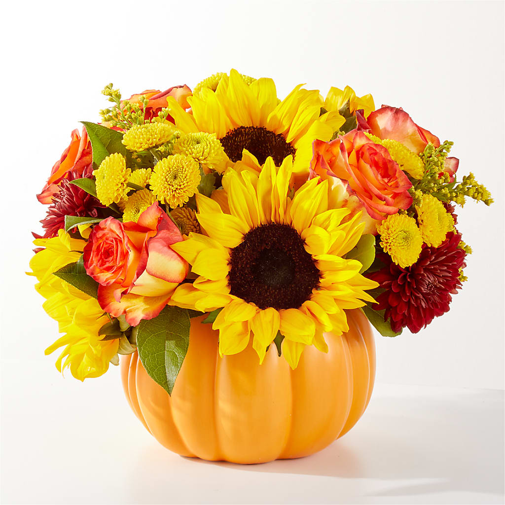 Golden Gourd Pumpkin Bouquet – Loveland Colorado Flowers, Loveland CO