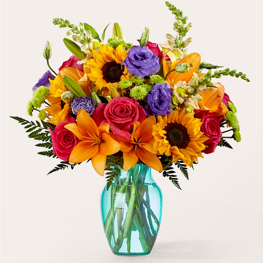Double Rainbow Bouquet – Loveland Colorado Flowers, Loveland CO