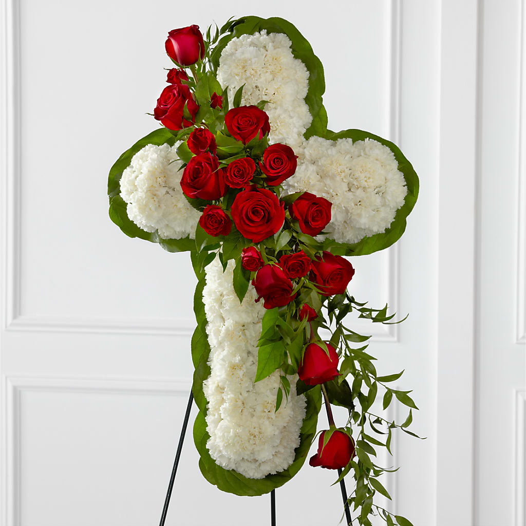 Floral Cross Easel – Loveland Colorado Flowers, Loveland CO