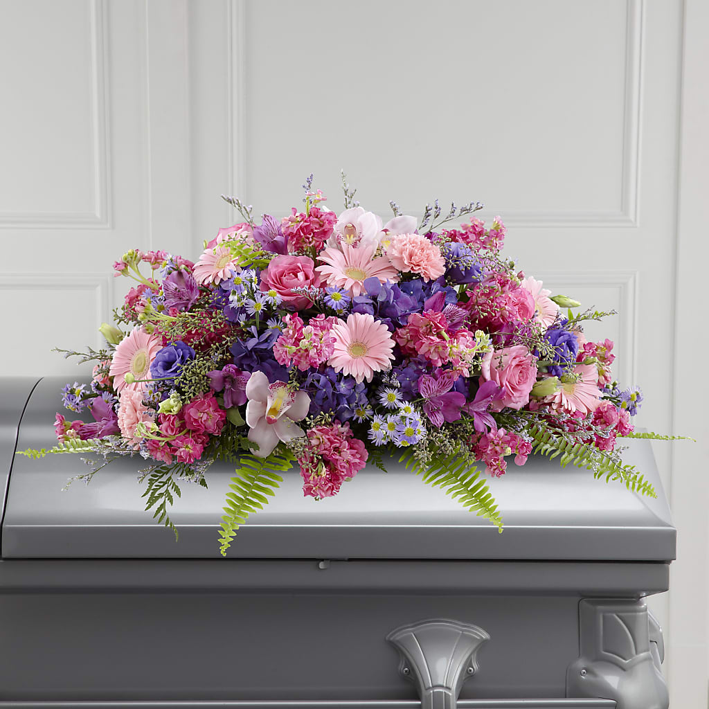 Glorious Garden Casket Spray – Loveland Colorado Flowers, Loveland CO