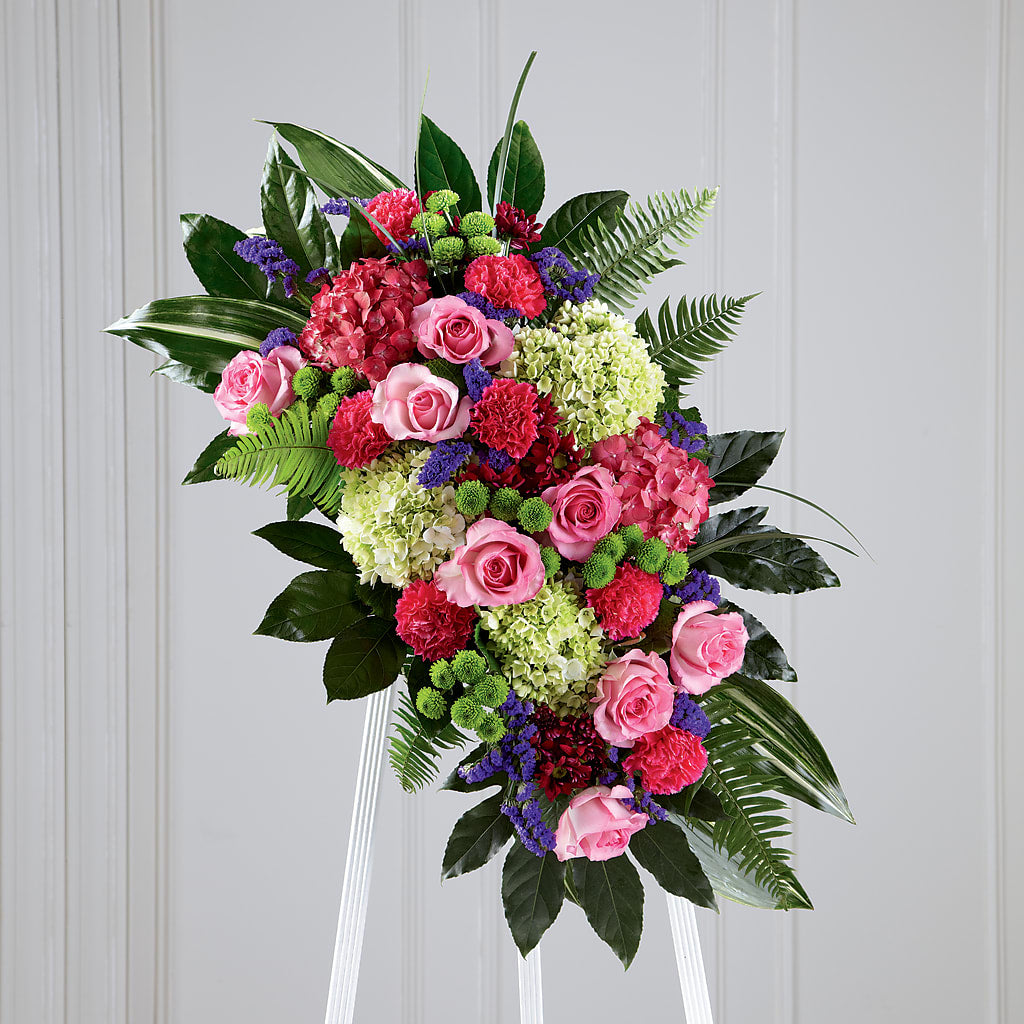 Refreshing Mix Standing Spray – Loveland Colorado Flowers, Loveland CO