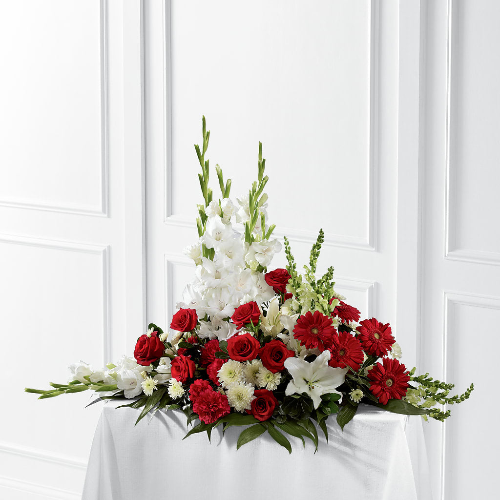 Crimson & White Arrangement – Loveland Colorado Flowers, Loveland CO