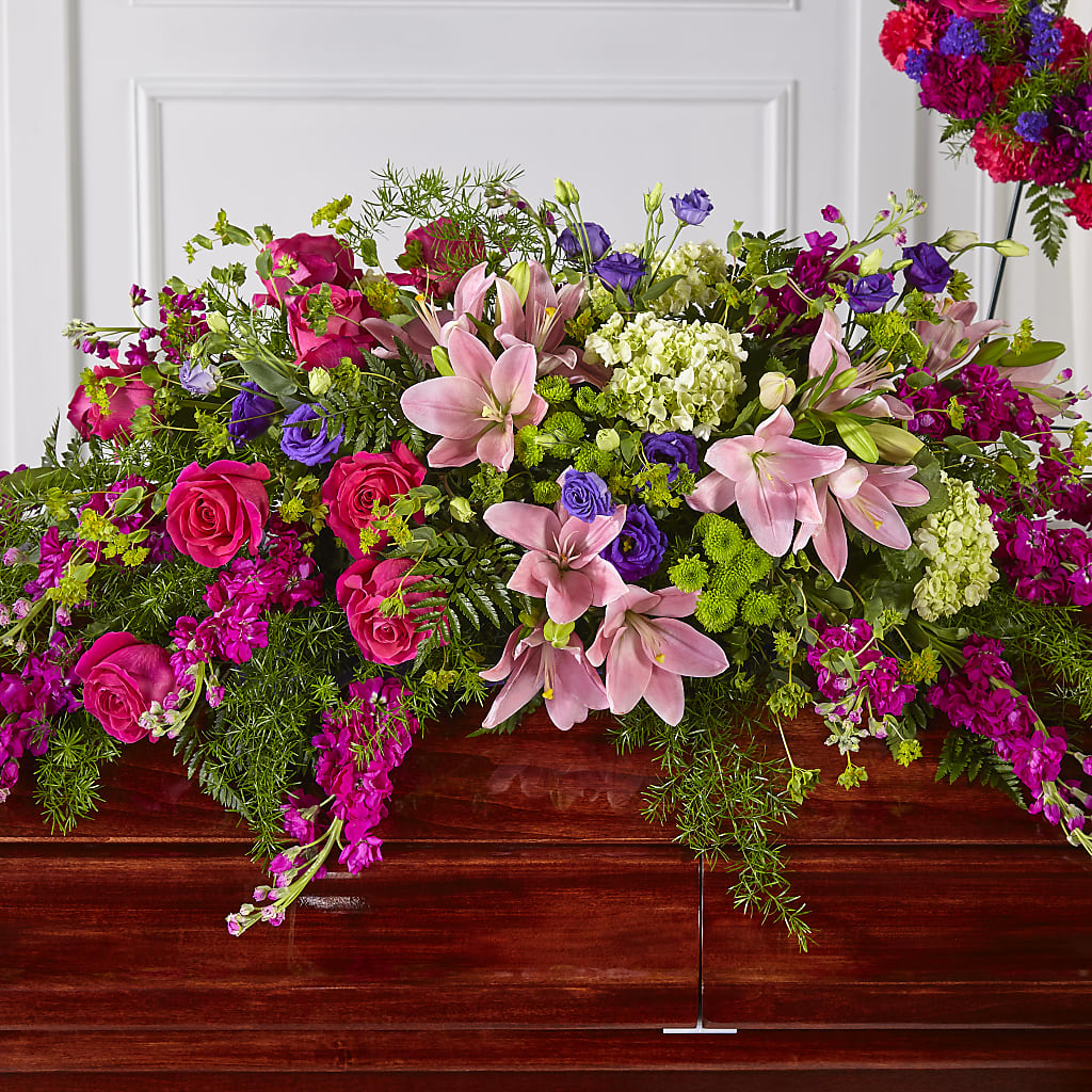Radiant Tribute Casket Spray – Loveland Colorado Flowers, Loveland CO