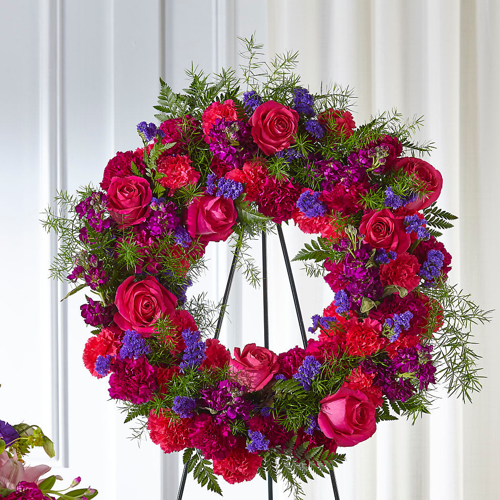 Calming Colors Wreath – Loveland Colorado Flowers, Loveland CO
