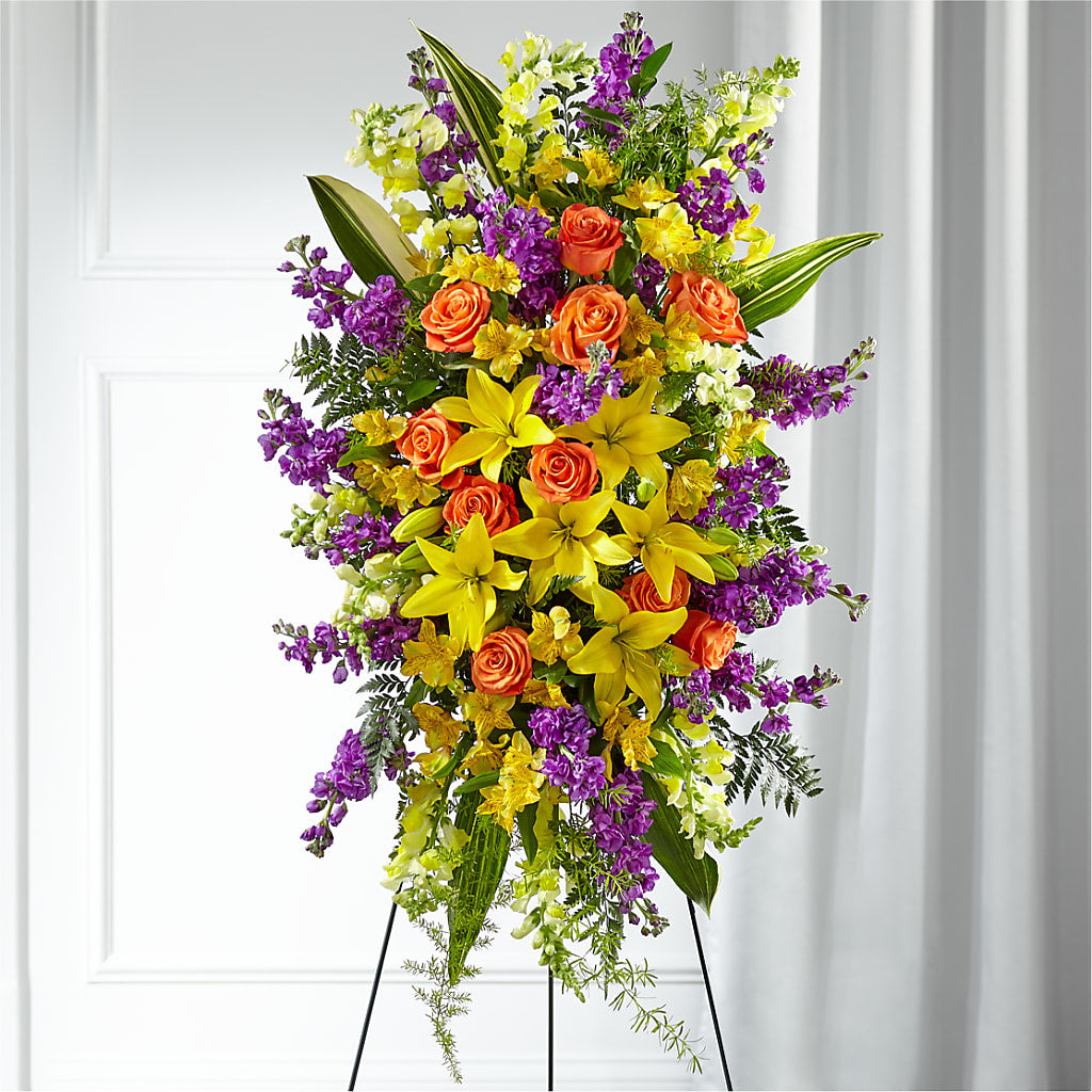 Thoughtful Prayers Standing Spray – Loveland Colorado Flowers, Loveland CO
