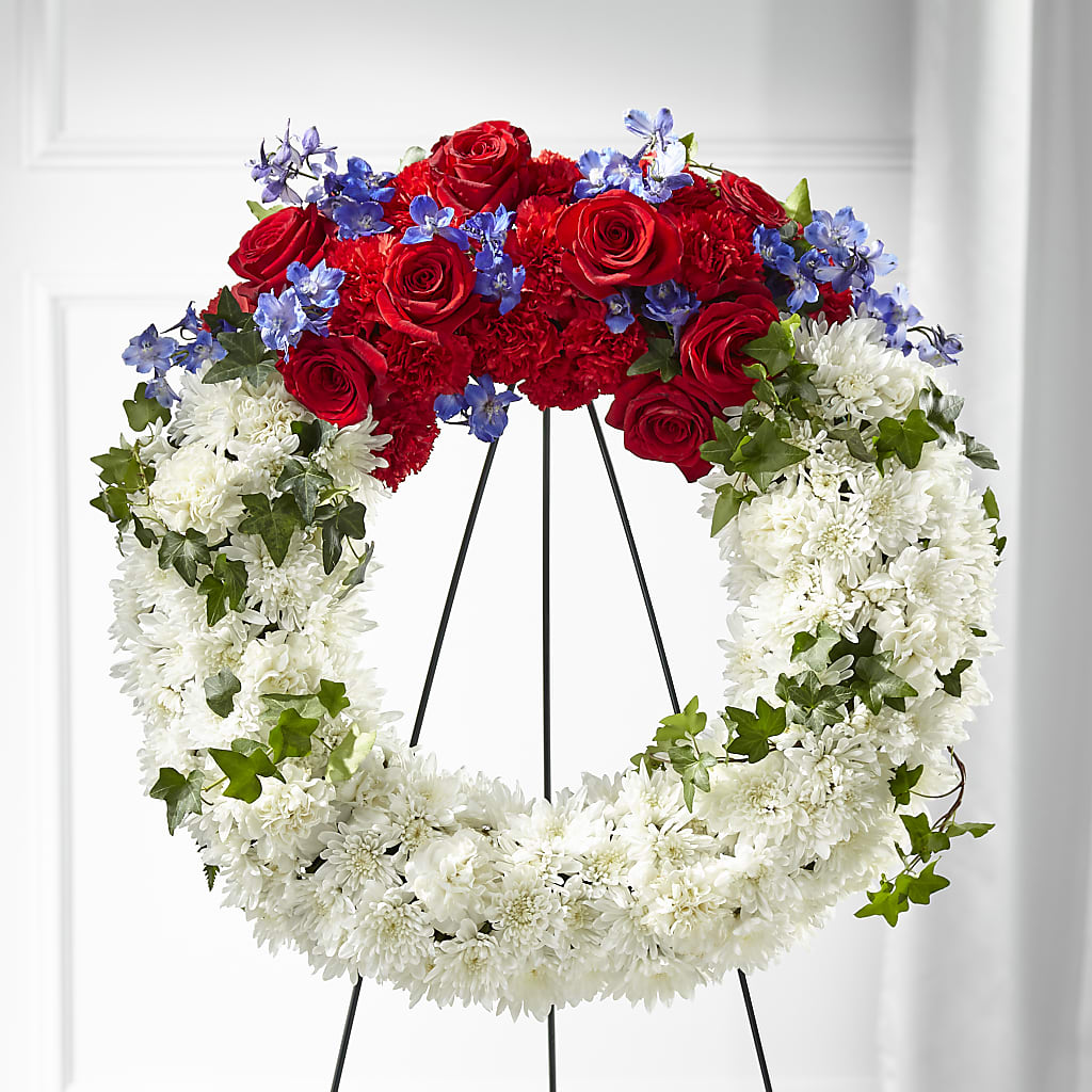 Patriotic Passion Wreath – Loveland Colorado Flowers, Loveland CO