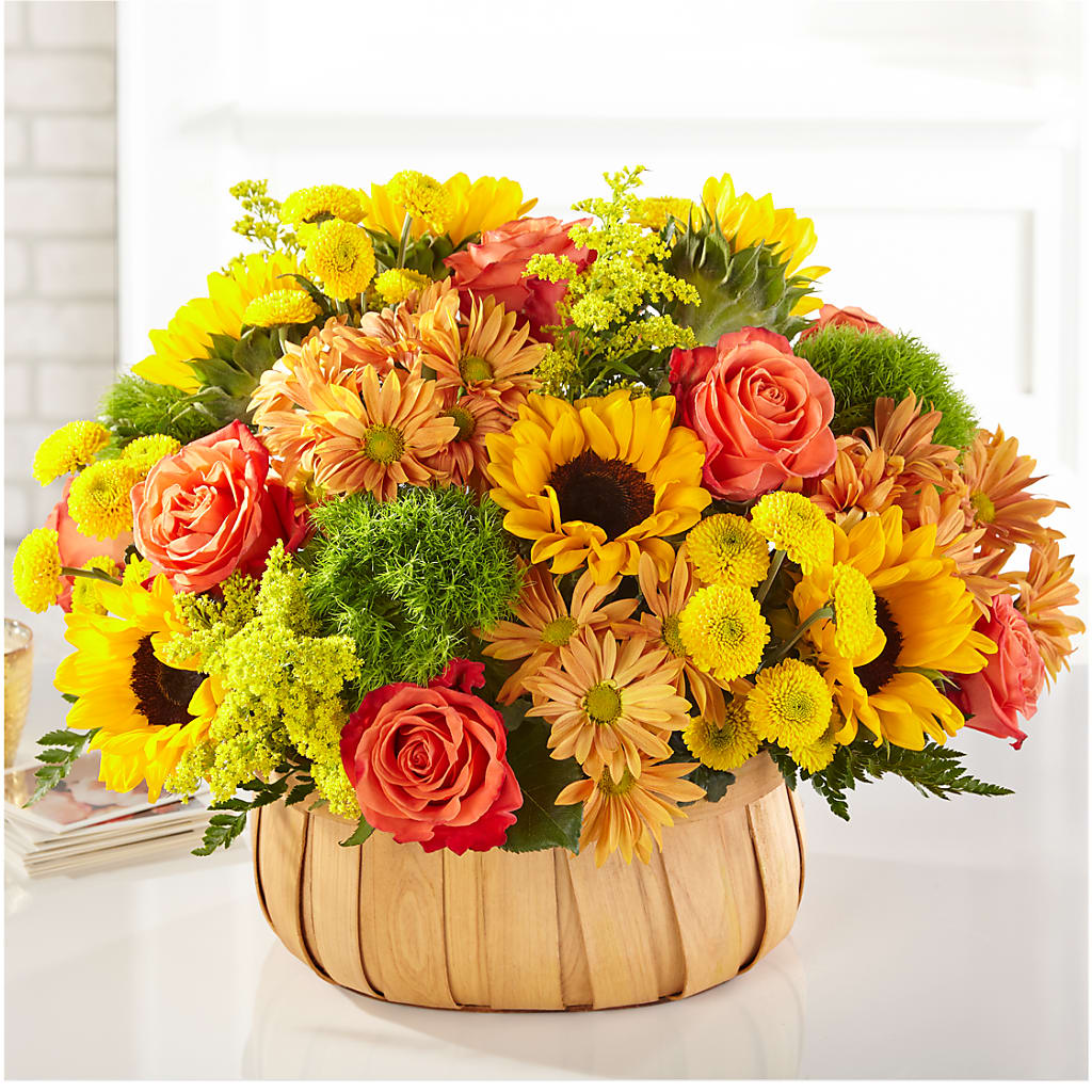 Harvest Sunflower Basket – Loveland Colorado Flowers, Loveland CO