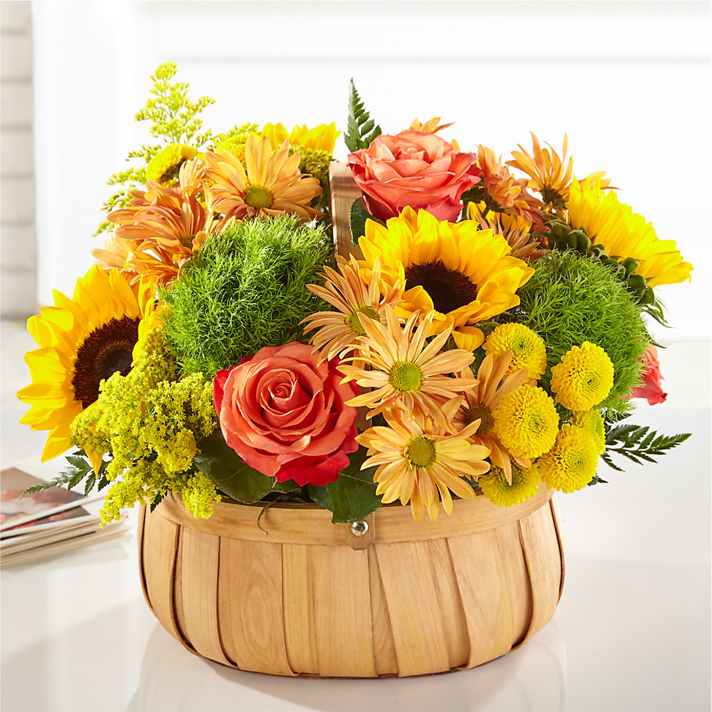 Harvest Sunflower Basket – Loveland Colorado Flowers, Loveland CO