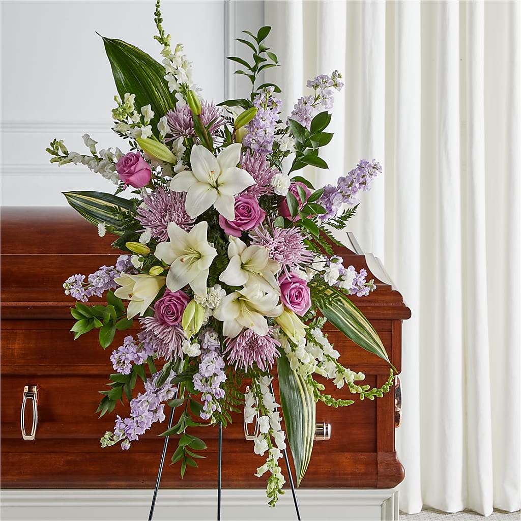 Grateful Hearts Standing Spray – Loveland Colorado Flowers, Loveland CO