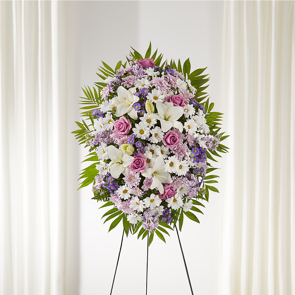 Surrounded by Love Standing Spray – Loveland Colorado Flowers, Loveland CO