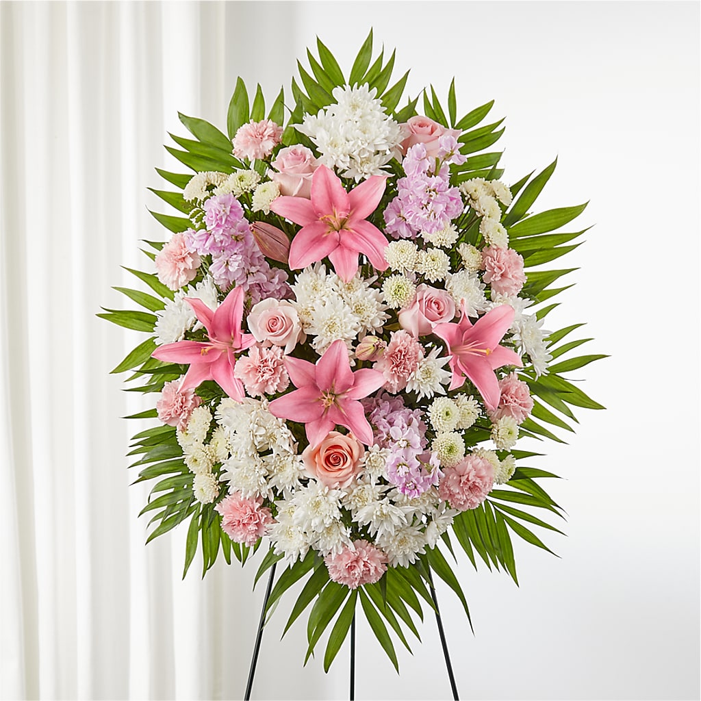Offering Solace Standing Spray – Loveland Colorado Flowers, Loveland CO