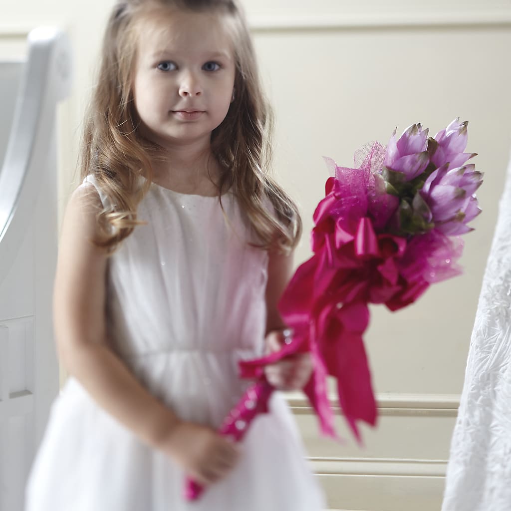Sparkle Pink Flower Girl Bouquet – Loveland Colorado Flowers, Loveland CO