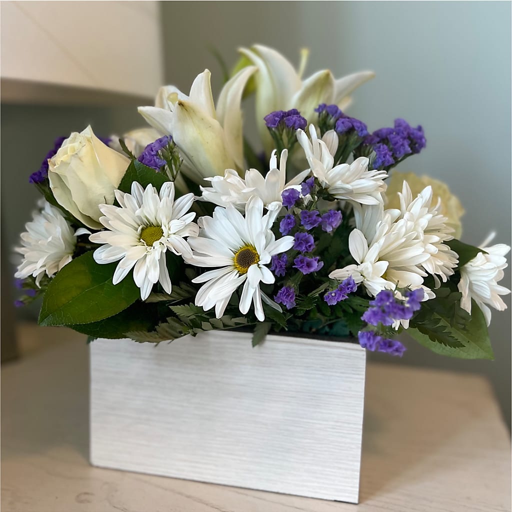 Beyond Blue Box Bouquet –  Loveland Colorado Flowers, Loveland CO