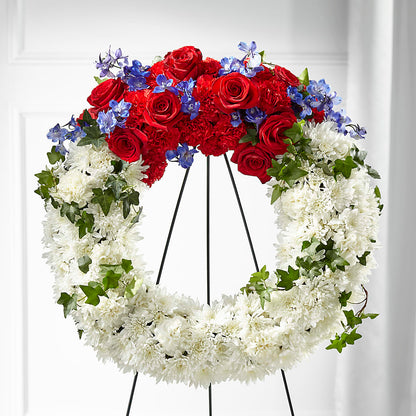 Patriotic Passion Wreath –  Loveland Colorado Flowers, Loveland CO