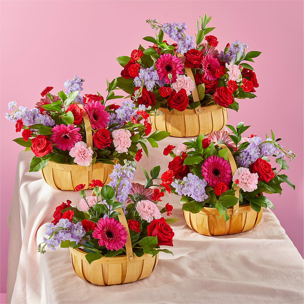 Pink Picnic Basket –  Loveland Colorado Flowers, Loveland CO