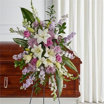 Grateful Hearts Standing Spray –  Loveland Colorado Flowers, Loveland CO