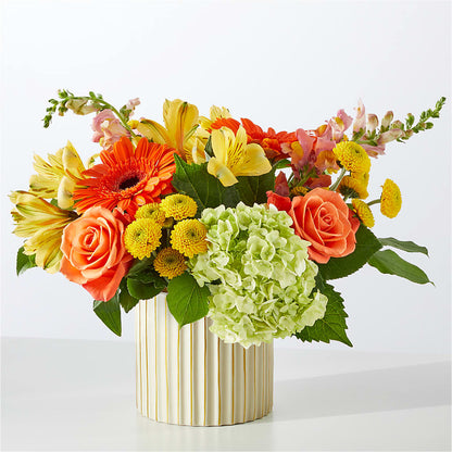 Autumn Sunshine Bouquet with Ivory Vase –  Loveland Colorado Flowers, Loveland CO