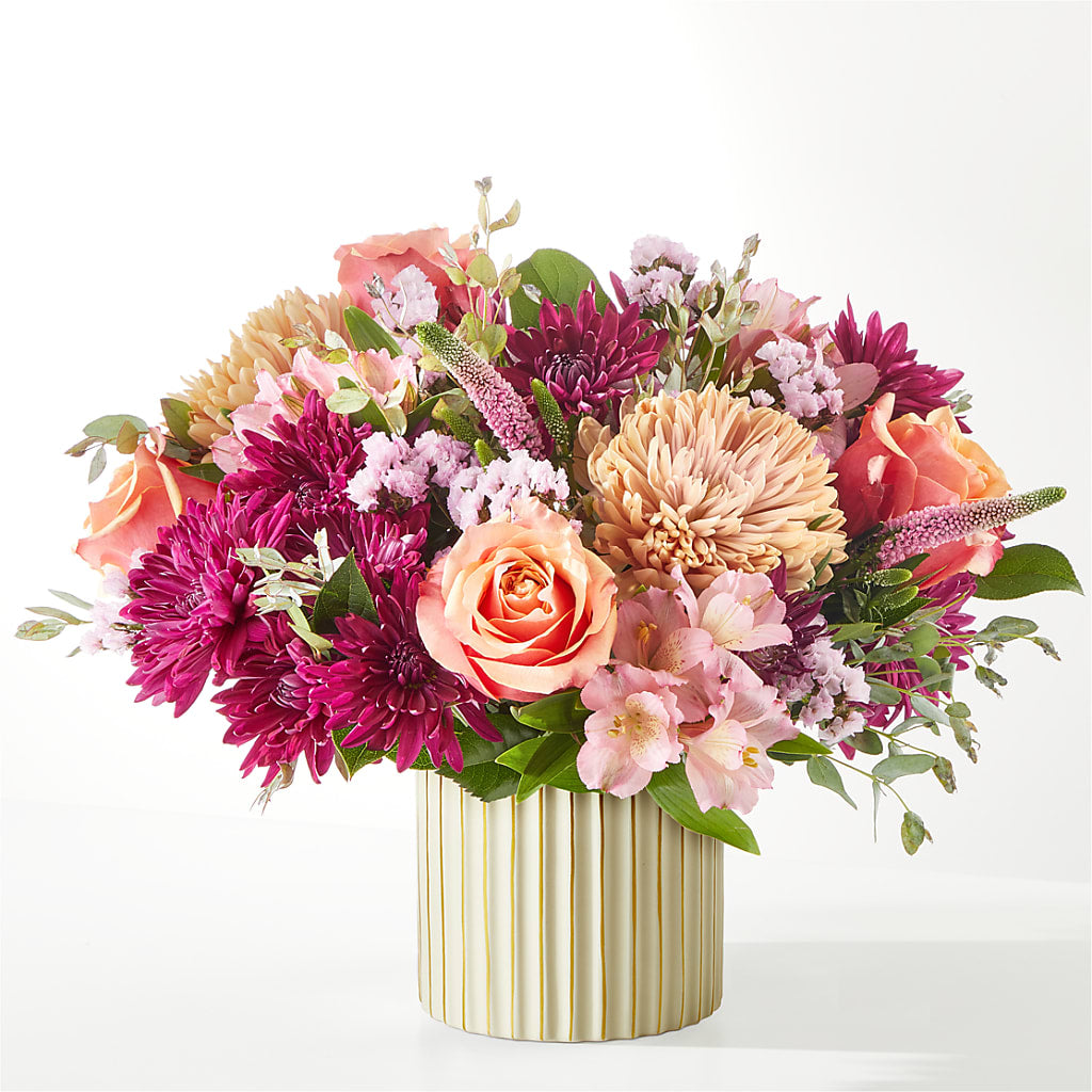 Berry Cobbler Bouquet with Ivory Vase –  Loveland Colorado Flowers, Loveland CO