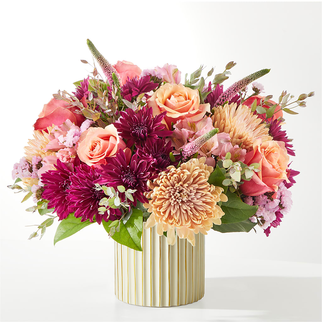 Berry Cobbler Bouquet with Ivory Vase –  Loveland Colorado Flowers, Loveland CO