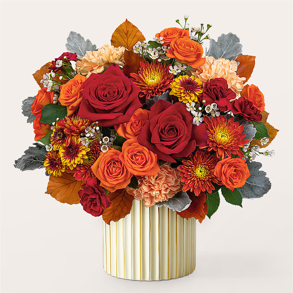 Merlot Bouquet with Ivory Vase –  Loveland Colorado Flowers, Loveland CO