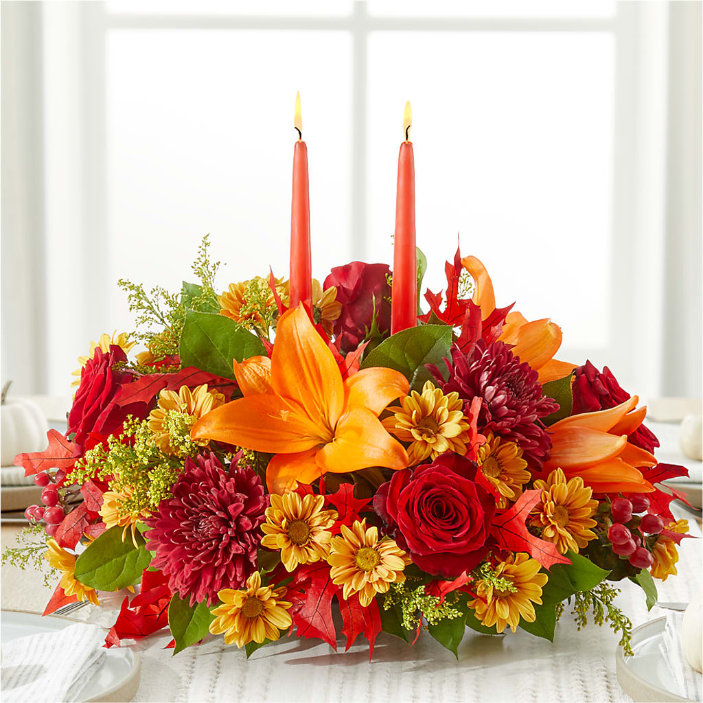 Autumn's Embrace Centerpiece –  Loveland Colorado Flowers, Loveland CO