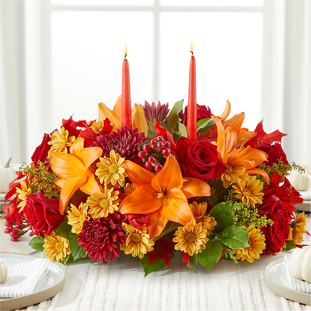 Autumn's Embrace Centerpiece –  Loveland Colorado Flowers, Loveland CO