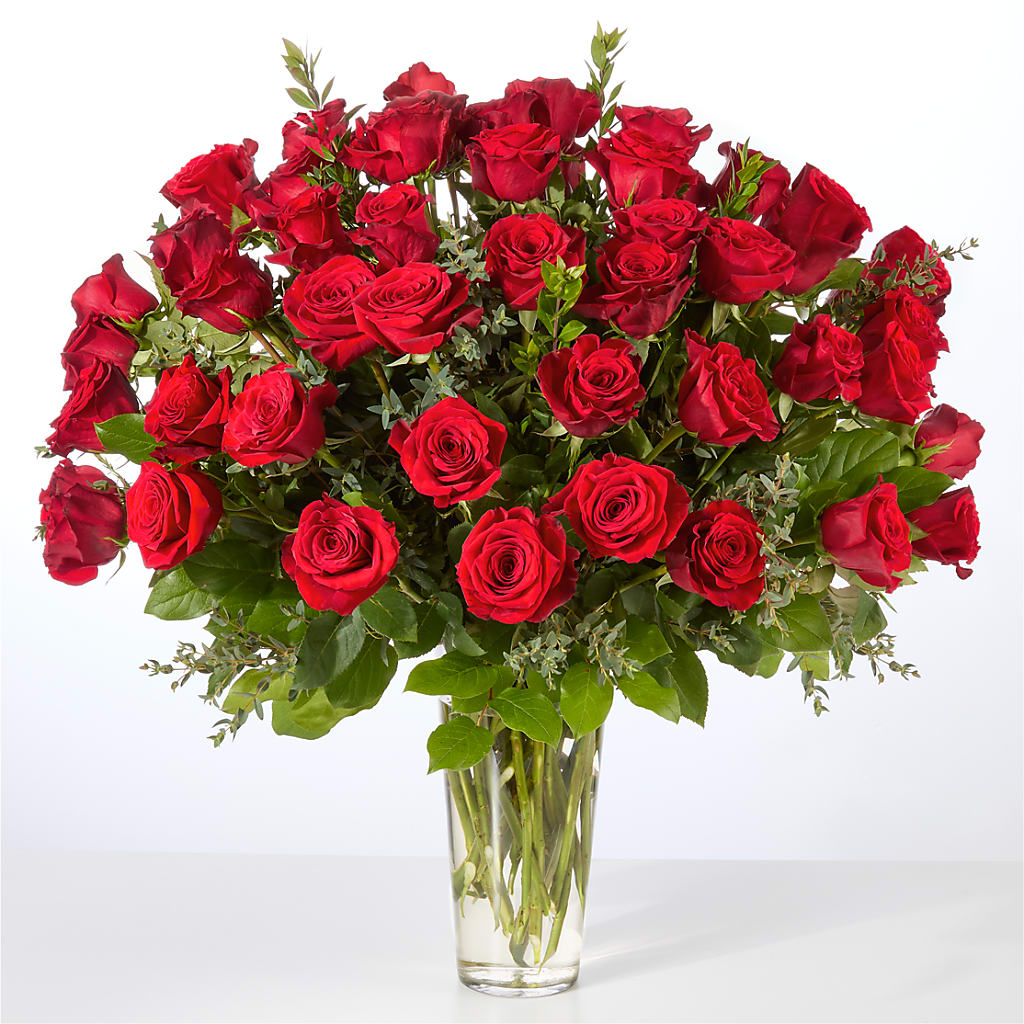 Forever Yours Fifty Stem Red Rose Bouquet –  Loveland Colorado Flowers, Loveland CO