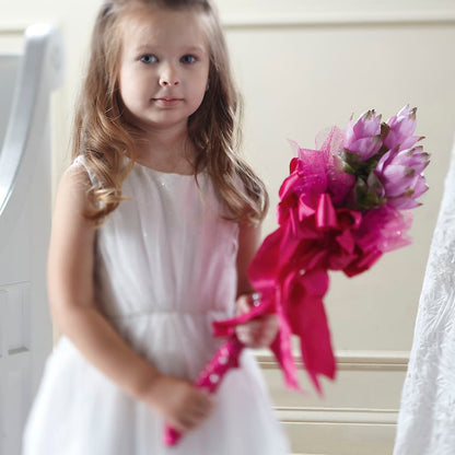 Sparkle Pink Flower Girl Bouquet –  Loveland Colorado Flowers, Loveland CO